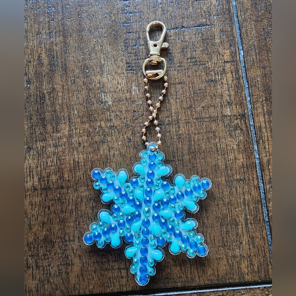 Blue Snowflake Key Holder
